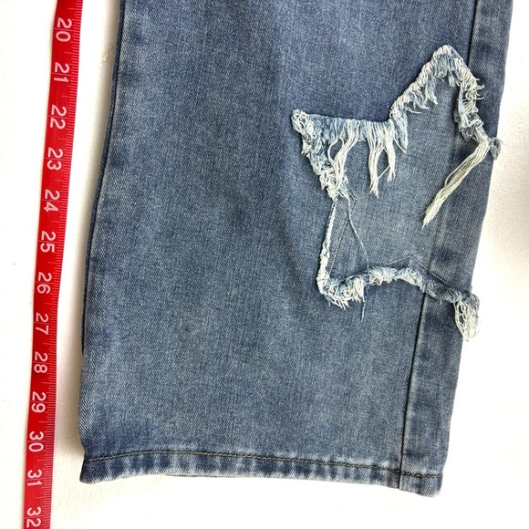NWT Romwe Grunge Punk Star Pattern Straight Leg Boy Friend Jeans Size XL - Picture 16 of 16